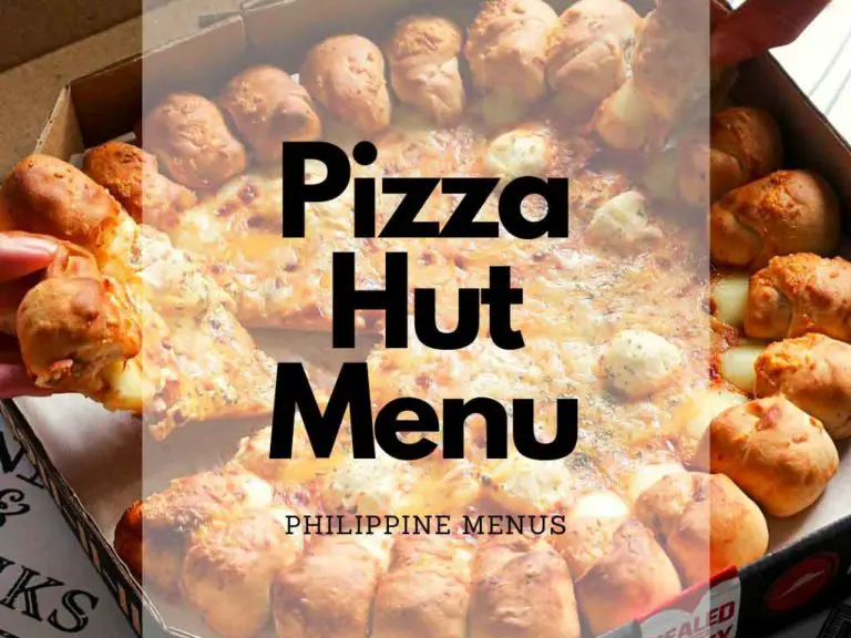 Pizza Hut Menu Philippines Philippine Menus