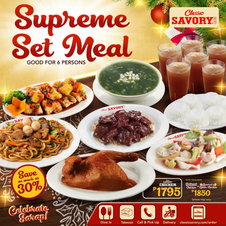 Classic Savory Menu Philippines Philippine Menus