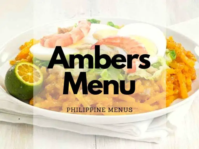 Amber's Menu Philippines (2024) — Philippine Menus