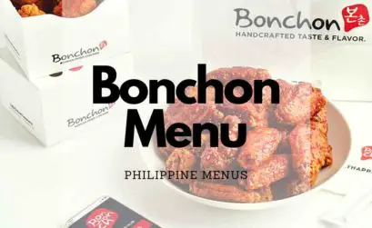 Bonchon Menu Cover