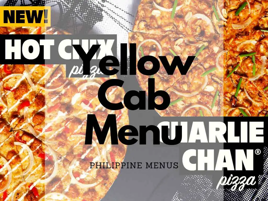 Yellow Cab Menu Cover
