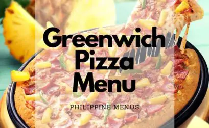 Greenwich Pizza Menu Cover