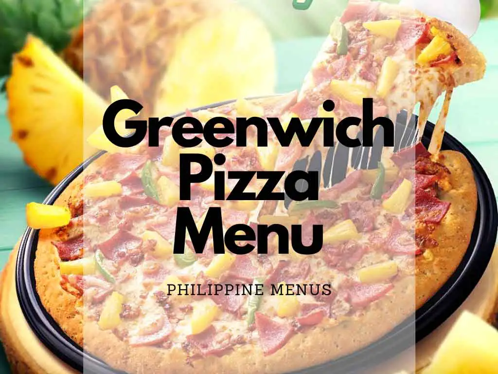Greenwich Pizza Menu Cover