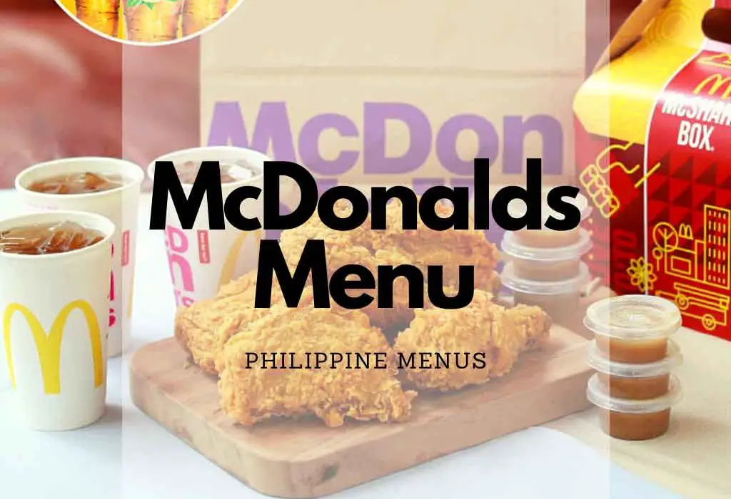 McDonalds Menu Cover