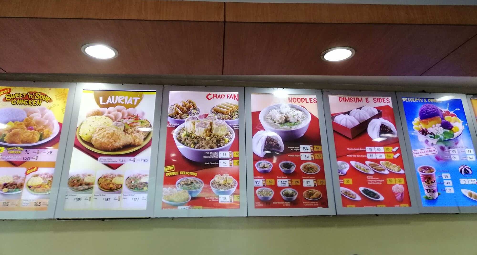 Chao Fan And Lauriat On The Menu At Chowking