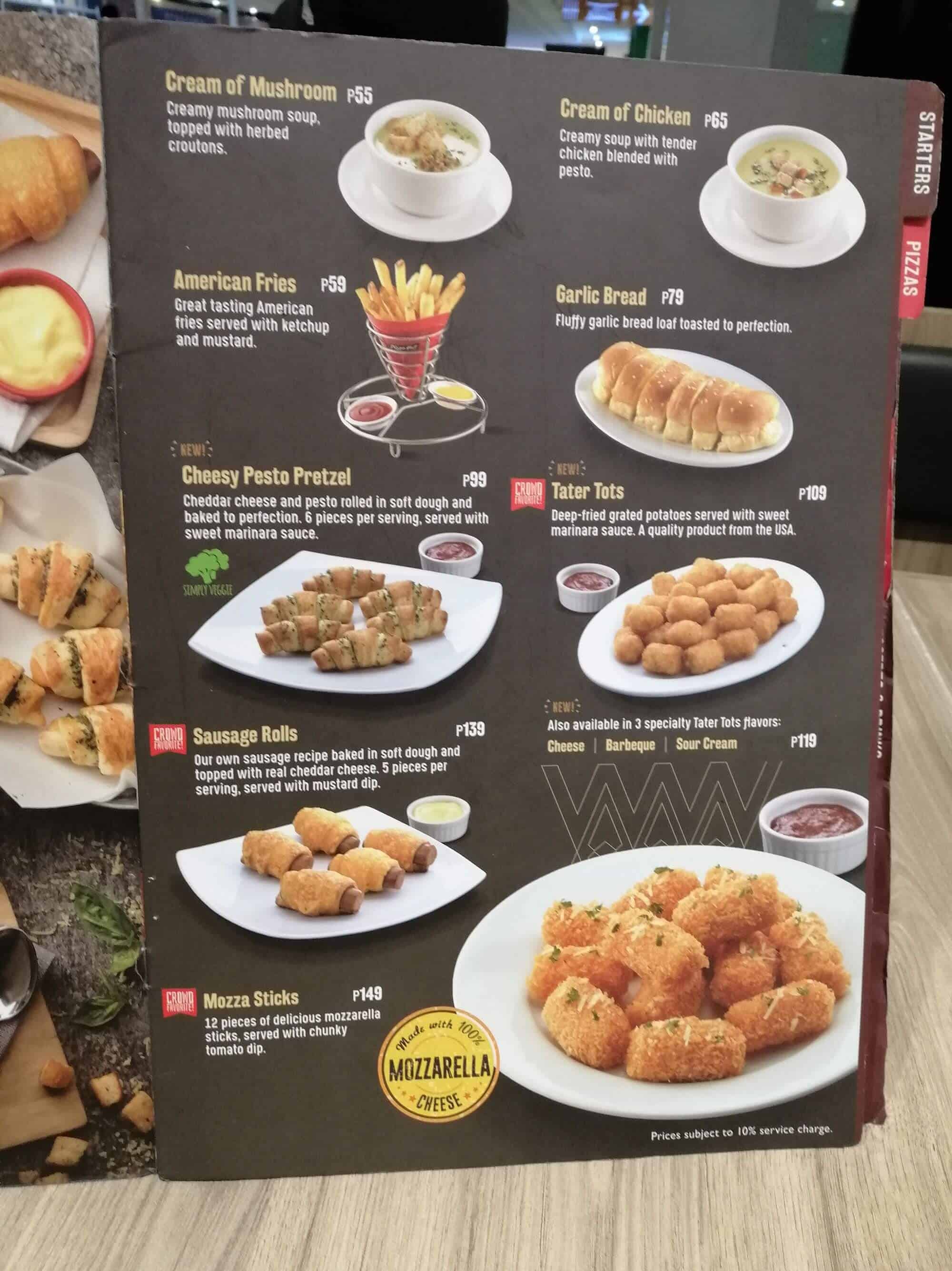 Garlic Bread, Fries, Soups, And Sausage Rolls At Pizza Hut Ph