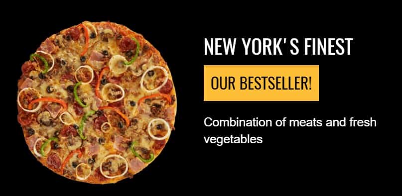 New York's Finest Pizza On Yellow Cab Menu