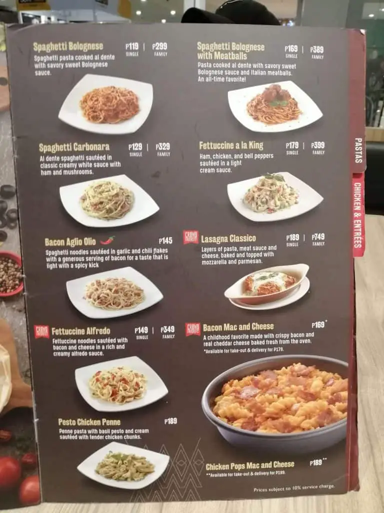 Pizza Hut Menu Philippines (2023) — Philippine Menus