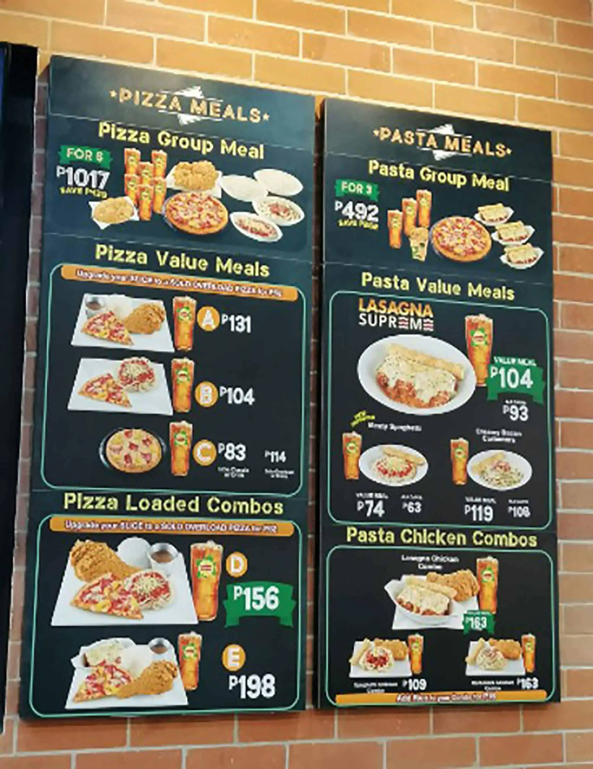 Pizza Meals, Pasta Chicken Combos, And Value Meals Greenwich Menu