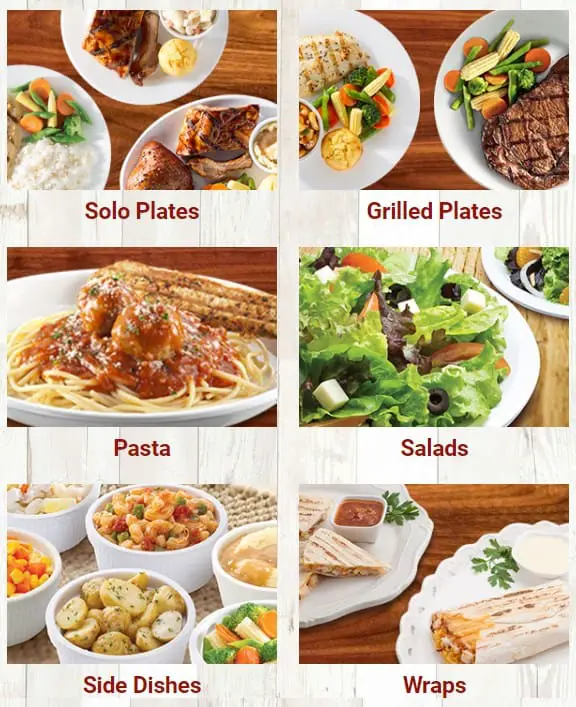 Sample Of The Kenny Rogers Menu Philippines