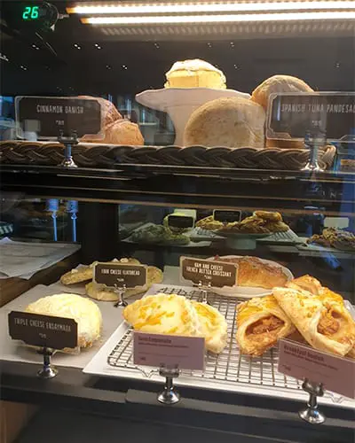 Starbucks Pastries like the cinnamon danish and spanish tuna pandesal