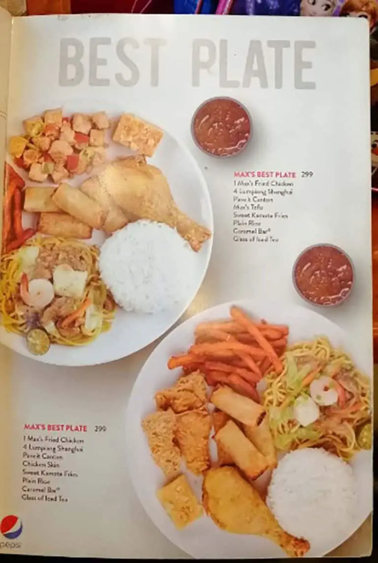Max's Restaurant Menu Philippines (2024) — Philippine Menus