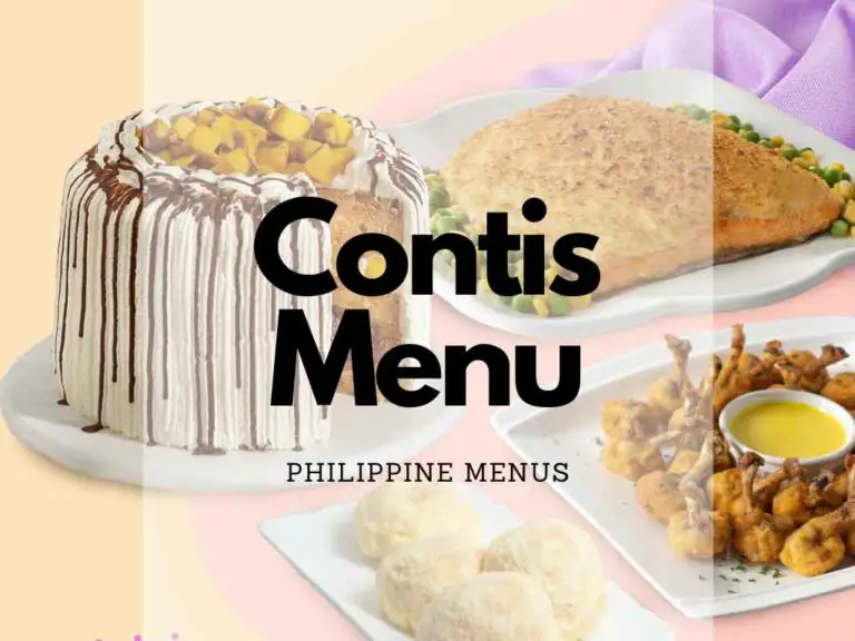 Contis Menu Philippines (2023) — Philippine Menus