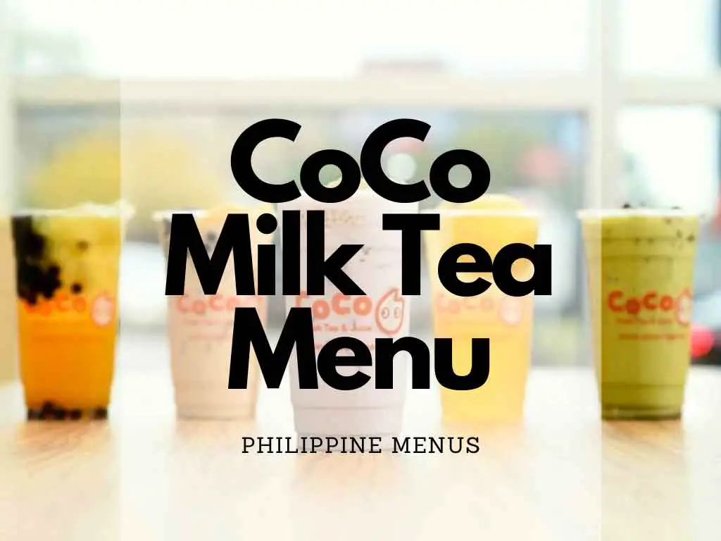 Coco Milk Tea Menu Cover
