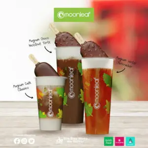 Moonleaf constantly develops new lines of drinks - one of which is the partnership with Magnum Ice Cream