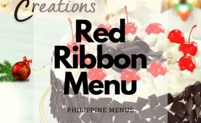 Red Ribbon Menu Cover