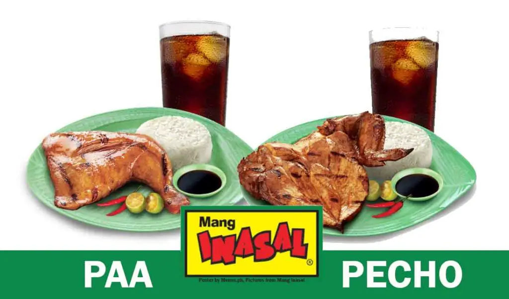 Difference between Mang Inasal's Paa and Pecho
