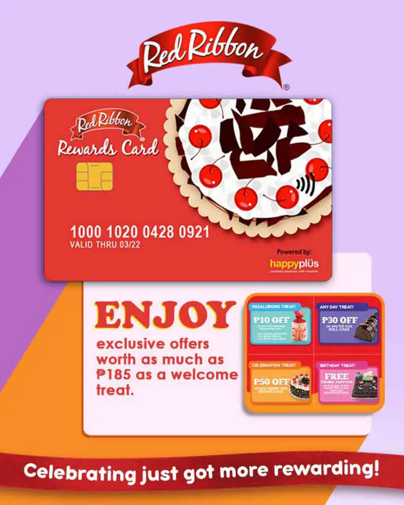Red Ribbon Rewards Card exclusive offers