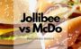 Jollibee Burger and Mcdo burger side by side