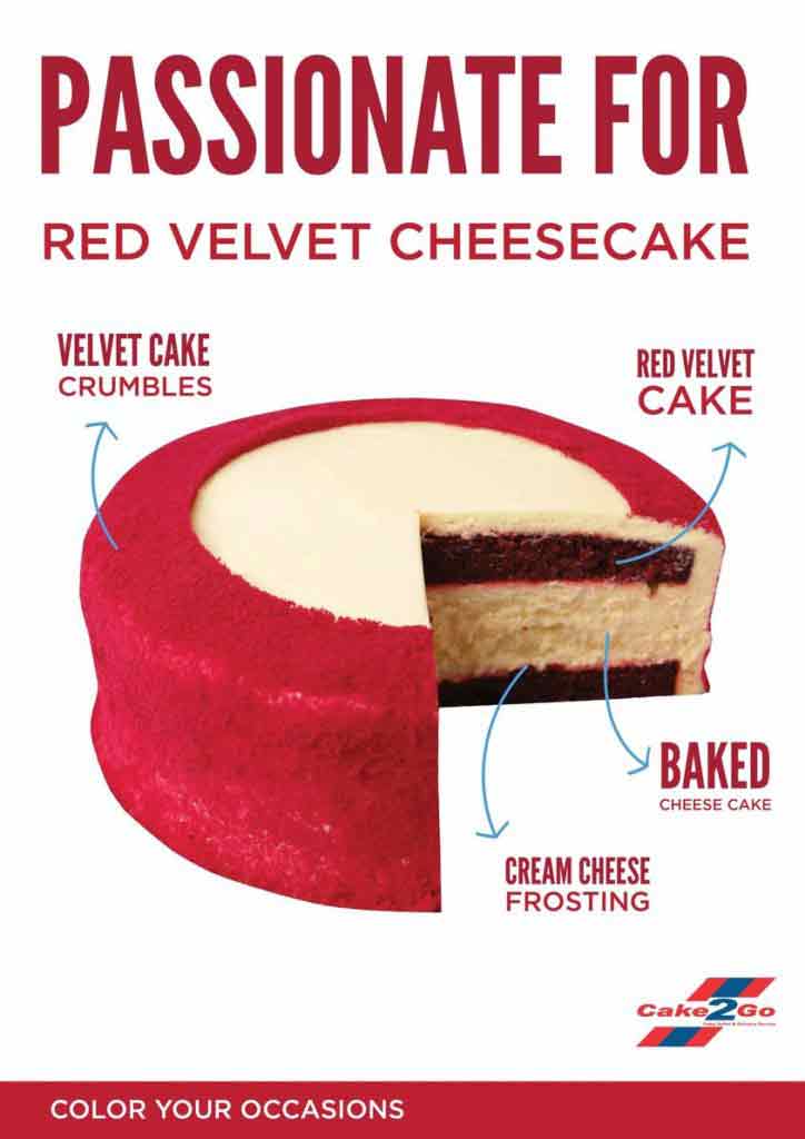Parts of a Red Velvet Cheesecake At Cake2go Philippines