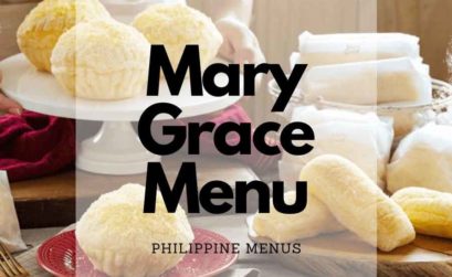 Mary Grace Menu Cover