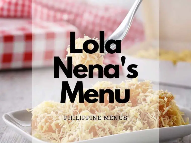 Lola Nena's Menu Philippines (2023) — Philippine Menus
