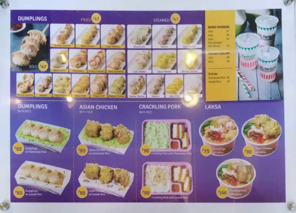 Paotsin Menu