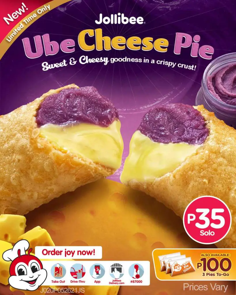 Jollibee Ube Cheese Pie Promotional Poster