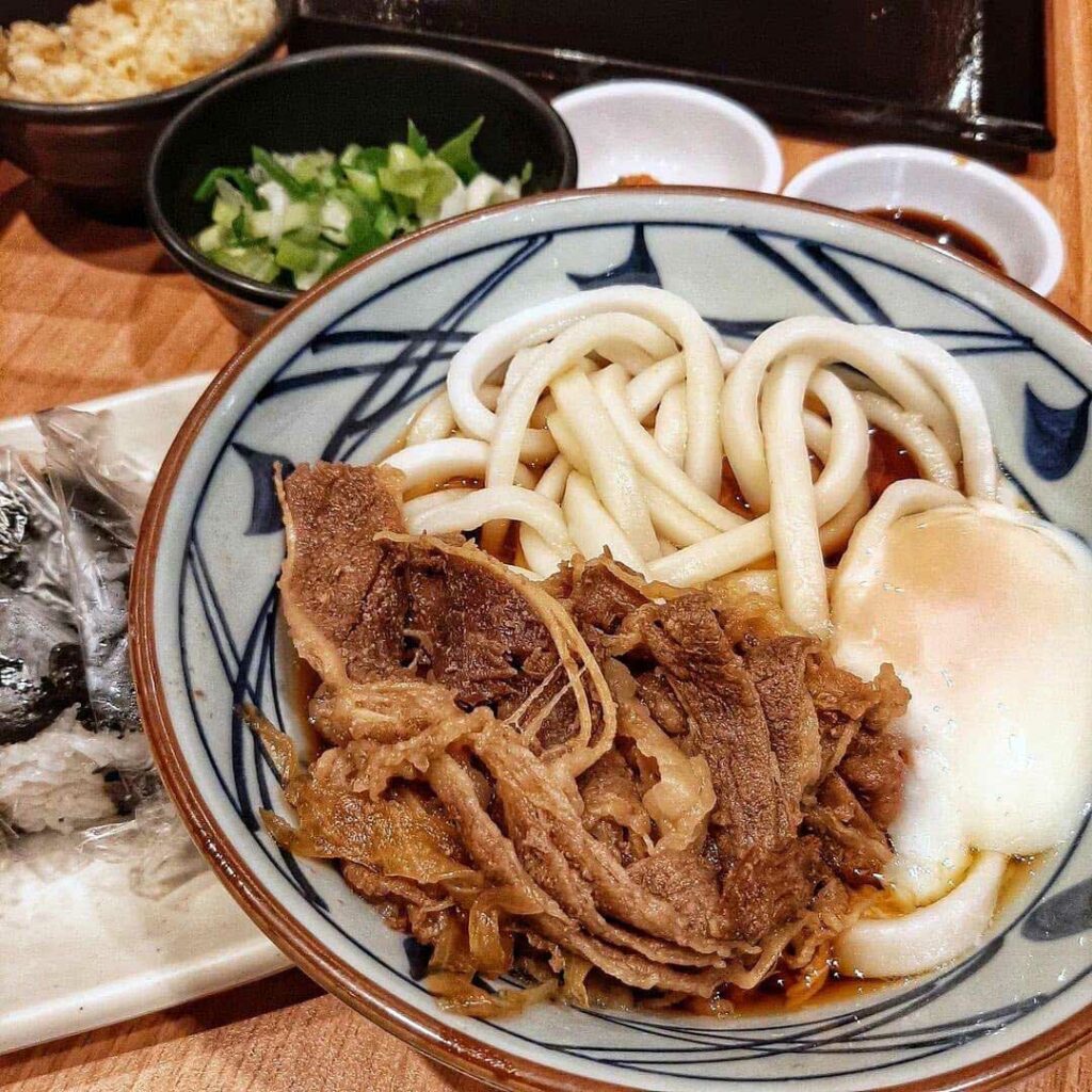 Marugame Udon Beef Ontama Bukkake Udon