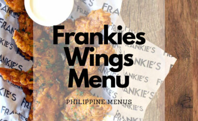 Frankies Wings Menu Cover