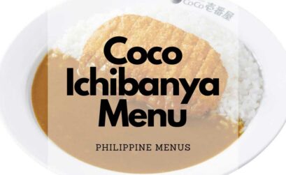 Coco Ichibanya Menu Cover