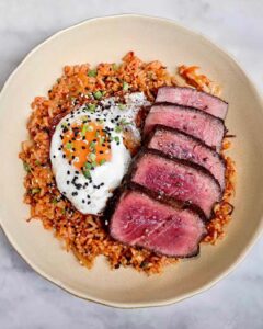 Kimchi Fried Rice Steak