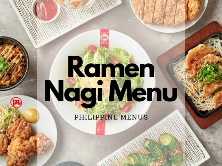 Ramen Nagi Menu Philippines (2023) — Philippine Menus