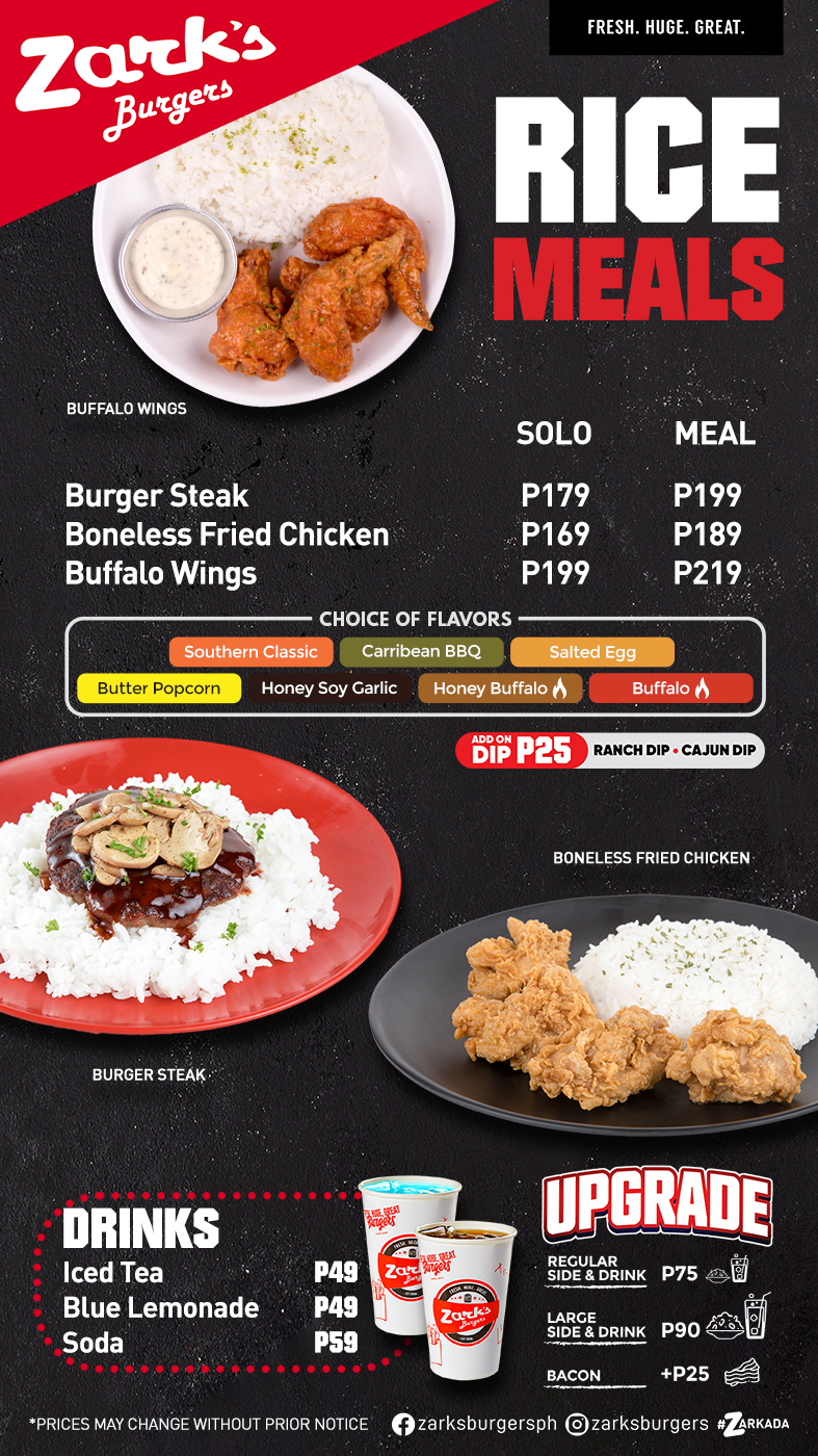 Zark's Burger Menu Philippines (2026) — Philippine Menus
