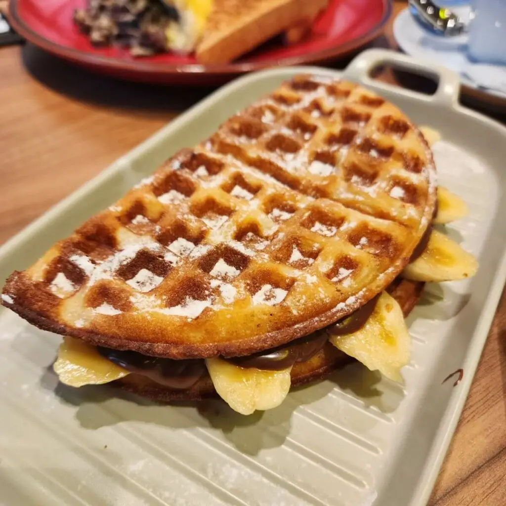 Banana Hazelnut Waffle