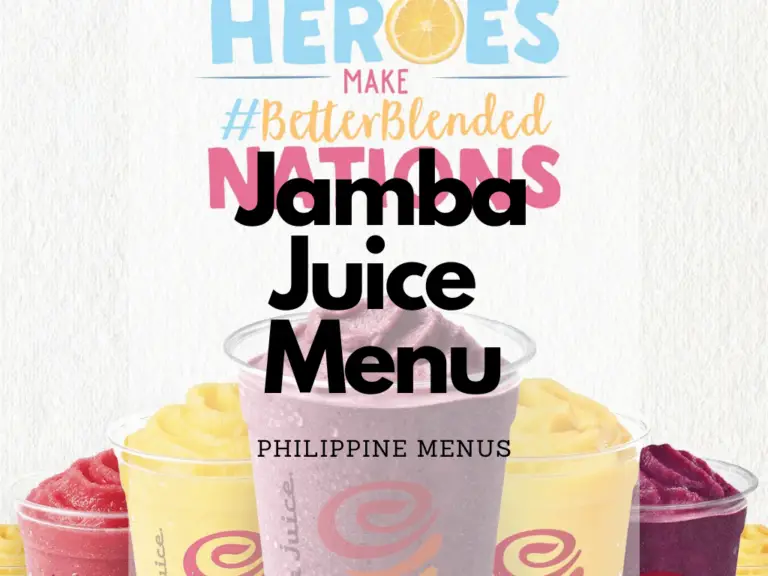 Jamba Juice Menu Philippines (2023) — Philippine Menus