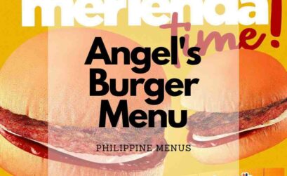 Angel's Burger Menu