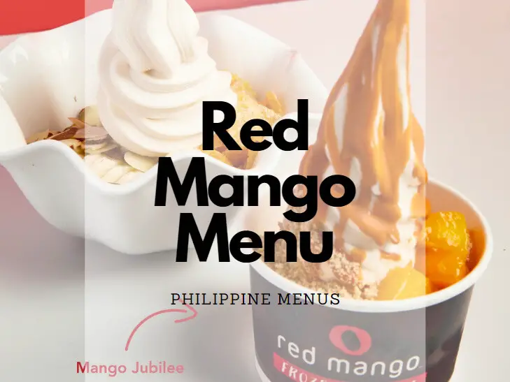 Red Mango Menu