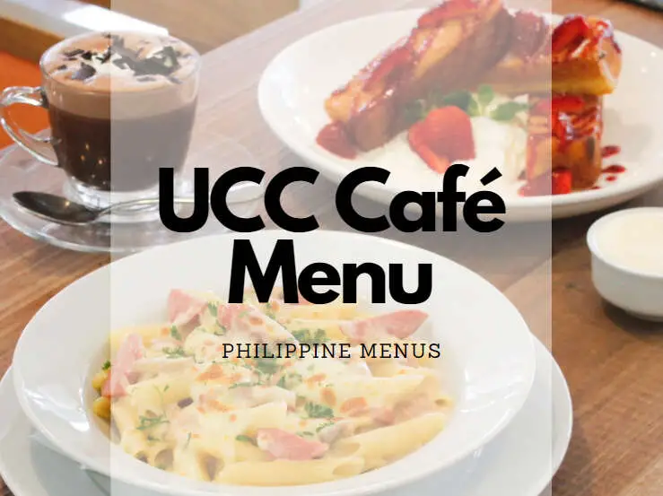 Ucc Café Menu