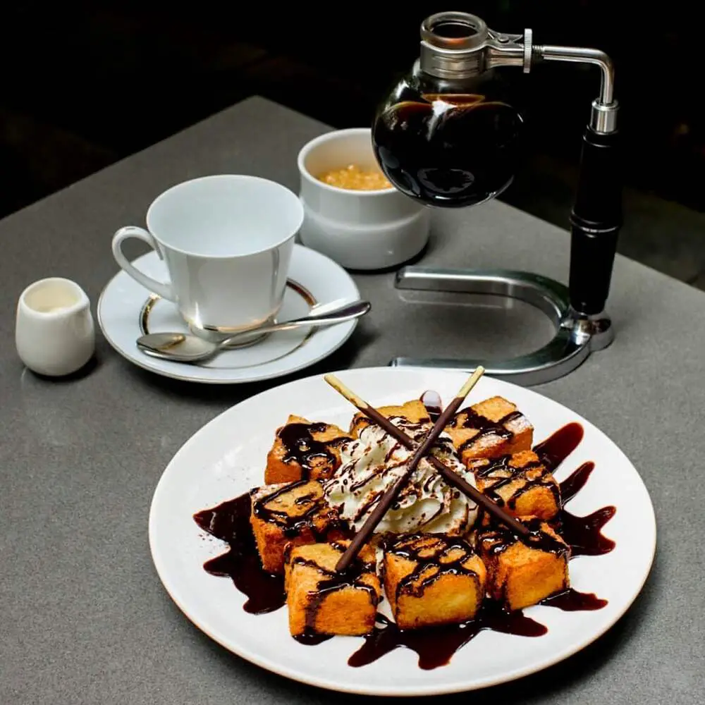 Ucc Cafe Syphon Brewed Coffee And Chocolate French Toast