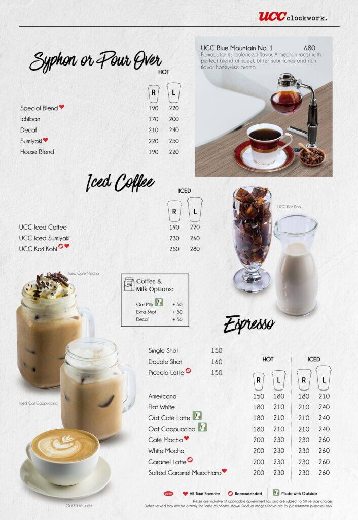 Ucc Clockwork Menu With Prices Page 2