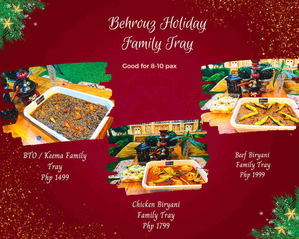 Behrouz Holiday Family Tray Bto Keema Family Tray Chicken Biryani Family Tray Beef Biryani Family Tray