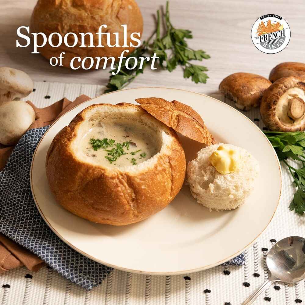 French Baker Soup On A Bread Bowl