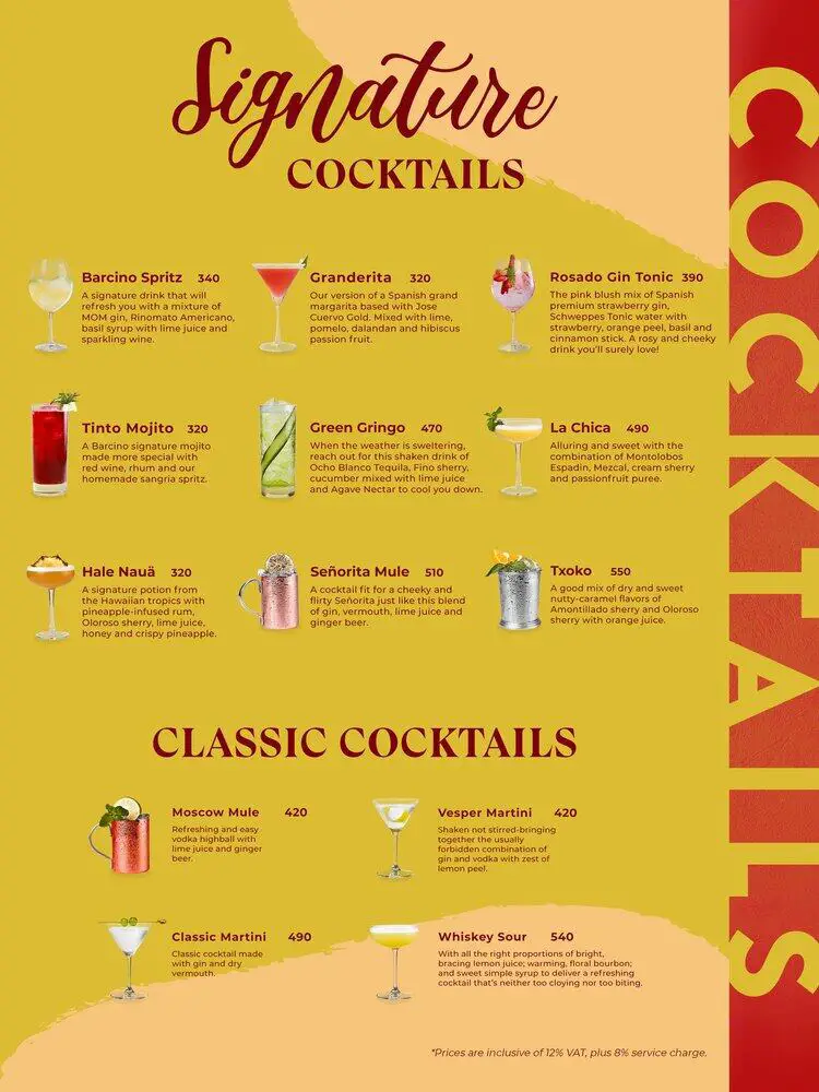 Barcino Signature Cocktails
