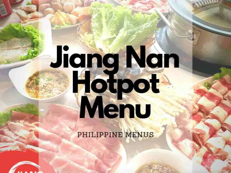 Jiang Nan Hotpot Menu Philippines (2024) — Philippine Menus